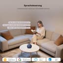 Yuanfenghua Plafoniera LED, Smart lampada da soffitto Alexa con telecomando che cambia colore, lampada da camera da letto soggiorno illuminazione moderna a soffitto lampadario, 90cm, bianco - 3