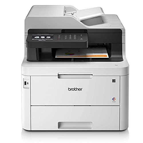 Brother MFCL3770CDW Stampante Multifunzione Colori LED, FAX, 24 ppm, Copia, Scansione Fronte/Retro Automatici, Rete Cablata, Wi-Fi, NFC, USB 2.0 Hi-Speed, ADF 50 Fogli, Touchscreen, Toner 1000 Pagine