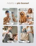 Haokoo Asciugacapelli Ionico Alta Velocità 150.000 RPM - Phon Capelli Professionale Leggero 365g, Asciugatura Rapida con Termo-controllo, 8 Temperature con Diffusore, Casa e Viaggio - 8