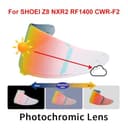 XYJTC Motocicleta Visera fotocromática for casco SHOEI RF1400, RF-1400, NXR2, CWR-F2, Z8, CWR-F2R, X15, X-15, X-Fifteen, X-SPR Pro, con lentes autocromáticas (fotocromática roja)(Photochromic Red) - 2