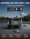 AstroAI Auto Luftpumpe Elektrisch Luftkompressor Digital Tragbar Air Compressor, LCD Bildschirm 12V DC Verpackung für Auto, Fahrrad, Motorrad, Ball usw - 3