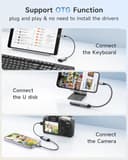 RAVIAD Lightning auf USB Adapter [MFi-Zertifiziert] iPhone USB OTG Adapter für iPhone 14 13 Pro/Max, iPad Air4/mini5, iOS OTG Kabeladapter Unterstützt Maus, Tastatur, U-Stick, Kartenleser, Kamera - 3