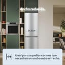 Candy CCG1S 518EX Frigorífico Combi, Ancho 55cm, Altura 1,80m, Capacidad 252L, Cajón Verdulero, Control Mecánico de la temperatura, Iluminación LED, Puerta Reversible, 41DB, Inox - 5