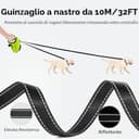 Pecute Guinzaglio Retrattile per Cani 10M (Fino a 50 Kg), Guinzaglio per Cane con Guinzaglio Esteso Senza Grovigli a 360°, Impugnatura Antiscivolo e Pulsante di Freno Rapido,Verde - 3