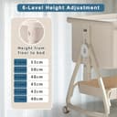 4 in 1 Baby Bedside Crib,6 Height Adjustable Next to Me Crib,Co-Sleeping Baby Cot Bed with Mattress,Detachable Net,Storage Basket & Changing Table,Can Switched to a Bassinets for 0-3 Years (Beige) - 4