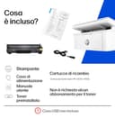 HP LaserJet M140w 7MD72F, Stampante Multifunzione Laser A4, Monocromatica, Stampa Fronte e Retro Manuale in Bianco e Nero, 20 ppm, Wi-Fi, Smart, Bianca - 8