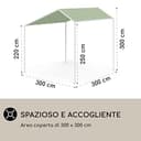 Blumfeldt Gazebo da giardino 3 x 3 m con telaio in alluminio, barnum pieghevole, tela rivestimento idrorepellente, pergola impermeabile, gazebo esterno con tetto impermeabile e resistente al vento, UV - 4