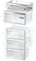 Siemens KG39NAIAU iQ500 Freistehende Kühl-Gefrier-Kombination, Gefrierbereich unten, 363 l, Total noFrost, hyperFresh, extrem leise, LED Beleuchtung, 203 x 60 cm, Gebürsteter Stahl AntiFingerprint - 21