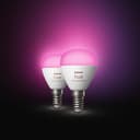 Philips Hue White and Color Ambiance Luster, Lampadina Sferica Smart, Luce Bianca o Colorata, 5.1W, Dimmerabile, Bianco, confezione da 2 - 3