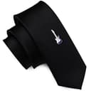 HONEY BEAR 1 Stück Broschen Pins E-Gitarre Musical Musik für Herren/Damen Anzug Hemd, Geschäft Hochzeit Geschenk,Silber Weiß Blau - 3