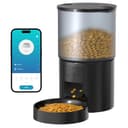 Distributore Automatico Cibo Gatti Cani WiFi: Dosatore Crocchette per Animali Domestici con 10S Registrazione - Mangiatoia Automatica per Cibo Distributore Crocchette Gatto Timer Nero 4L - 1