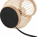 BARCELONA LED Lampada da Tavolo in Legno Naturale con Paralume in Bambù e Rattan, Base in Legno Massello, Stile Vintage e Moderno, Luce Calda E27, Design Japandi Minimalista per Camera e Soggiorno - 9