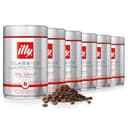 illy 6 barattoli di Caffè in grani Classico, Rosso, 250 g - 1
