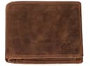 Fa.Volmer ® Leder Geldbörse Herren - extra-stabile Doppelnaht - 9 Fächer für Kreditkarten - Querformat - VO11 (03 Hunter Braun) - 6