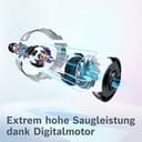 Bosch Unlimited Serie | 8 ProPower - Scopa Elettrica Ricaricabile, Aspirapolvere Multisuperficie senza Fili e senza Sacco con Batteria Intercambiabile Bosch Power For ALL e Caricabatterie, Nero - 11