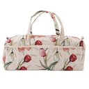 Gegong Borsa portaoggetti fatta a mano per ferri da maglia, in tessuto jacquard con fiori viola, rosa, per trucco, scrivania, viaggi, camera da letto, soggiorno (rosa jacquard) - 1