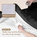 EHEYCIGA Orthopädisches Hundebett Grosse Hunde, 112x81cm, Memory Foam Hundekorb XL, Waschbar Hundesofa Wasserdicht rutschfest, Hundecouch mit Hohem Rand, Schwarz - 4