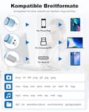 BLANBOK+ Apple MFi-zertifizierter USB Stick für Handy,3-in-1-Flash-Laufwerk für iPhone, iPad, Android & PC, Highspeed USB 3.0 Speicher,Fotos&Daten‑Backup Speicherstick (Blau, 256, GB) - 6