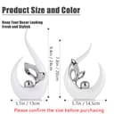 XMGZQ Blanco y Plata Estatua de Cerámica Juego de 2,Modernos Escultura de Arte Abstracta,Objetos Decoraciones,Centros Decorativos de Mesa Comedor,Figuras Decoracion Hogar Adornos Salon - 2