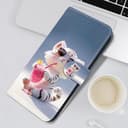 BLOTECH Glossy Surface Wallet for OPPO Realme GT Neo6 Sparkle Glitter PU Leather Cover with Soda-drinking tiger cub Pattern Cute Phone Pocket for Women Girls Phone Protective Flip Case - 3