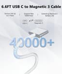140W C to Magnetic 3 Charger, Compatible with MacBook Air 13, 15 Inch/Mac Book Pro 14, 16 Inch, M1/M2/M3/M4 from 2021/2022/2023/2024/2025 Models, 6.6FT【Original Quality】 - 5