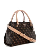 GUESS Women's Noelle Ii Luxury Satchel, Crossbody, Brown Logo, One Size - 3
