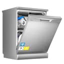 Midea Geschirrspüler 60cm Freistehend, SF 3.60N PRO Spülmaschine mit WLAN, 14 Maßgedecke, Geschirrspüler Unterbaufähig, 5 Programme, Höhenverstellbarer Oberkorb, 47 dB, Inox - 10