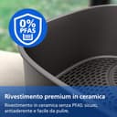 Philips Airfryer Serie 4000, Friggitrice ad Aria Doppio cestello Verticale da 10L, Tecnologia RapidAir, Funzione Sync, Rivestimento in ceramica no PFAS, Finestre, 45% più piccola (NA460/00) - 13