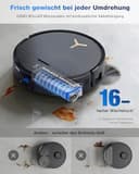 ECOVACS DEEBOT X9 PRO Omni Saugroboter mit Wischfunktion, 16.600 Pa, OZMO Roller, ZeroTangle 3.0,TruEdge 2.0, Heißwasser-Moppwäsche, Heißlufttrocknung, All-in-One Omni Station, YIKO-GPT - 3