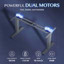 FLEXISPOT EC4 Scrivania Regolabile in Altezza con 2 Motori Potenti, Telaio a 3 Livelli, Scrivania Standing Desk Elettrica con Tastiera Intelligente, Capacità di Carico 120 kg. - 4