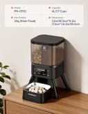 Automatic Cat Feeder Dual Hopper, PalNests 5G/2.4G Smart WIFI Dry Food Auto Dispenser with Timer, 4L Auto Pet Feeder - Customize Feeding Schedule with Stainless Steel Bowl, Contains Desiccant - 7