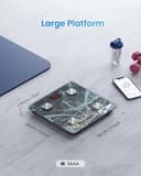 RENPHO Weighing Scales for Body Weight, Smart Body Fat Scale Bluetooth, Digital Bathroom Scales, BMI Body Composition Monitors with Smartphone App, Marble, Elis 1 - 8
