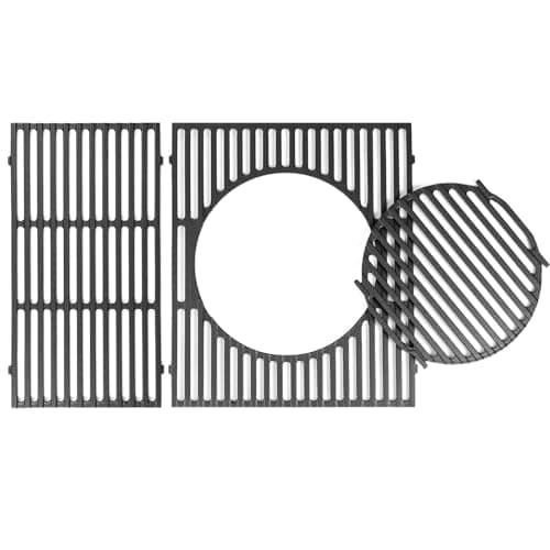 GFTIME Gusseisen Grillrost 66095 Switch Grid Rost-in-Rost System 48 × 67,8cm für Weber Genesis II E-310, S-310, LX E-340/S-340, 310/335, EX315, Gusseisen Switch Grid, Massiver Gussrost