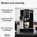 De'Longhi Dinamica Plus ECAM382.70.B, Kaffeevollautomat für Kaffeebohnen, Cappuccino-Maschine mit LatteCrema Hot, Espresso-Maschine mit 18 Rezepten, 3,5-Zoll TFT-Display, 1450W, Schwarz - 2