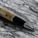 LN Roma Penna Roller Artigianale - Splendida a Sfera in Cromo-Legno Ulivo, Refill Inchiostro Nero, Elegante Professionale Fatta a Mano Con Confezione Regalo - 2