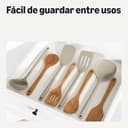 Amazon Basics Utensilios de Cocina de Madera de Acacia Preaceitada, Juego de 6 Piezas, Aptas para Utensilios de Cocina - 6