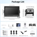 Digital Inalámbrica Cámara de Marcha Atrás Kit de Coche con 2 1080P Camara Trasera, 9 Pulgadas IPS Monitor, IP68 Impermeable, BSD, Visión Nocturna,Bucle de Vídeo, Imagen Flip - 8