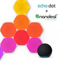 Nanoleaf Shapes Hexagon Starter Kit, 9 Smart Light Panels LED RGBW, Works with Alexa + Echo Dot (5th generation, 2022 release), Charcoal - 2