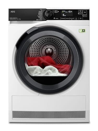 AEG WiFi Wärmepumpentrockner 9 kg, Serie 9000 AbsoluteCarePlus: Daunentrocknung, Punktgenaue Trocknung mit 3D-Scan Restfeuchteermittlung, Energiekl. B, Energiesparend, Trommelbeleuchtung, TR9W75790