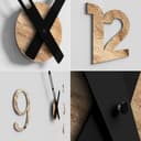 Giallobus - Reloj Typos - Typos - Madera de MDF - Float ⌀ 60/80/110cm - 07 - Wood - Reloj de Pared Moderno - Números Adhesivos 3D - Diámetro Variable 60/80/100cm - 5