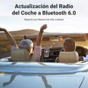 UGREEN Receptor Bluetooth 6.0 Adaptador Jack 3.5mm Aux Auxiliar Conector Audio Coche Manos Libres, Gris Oscuro - 3