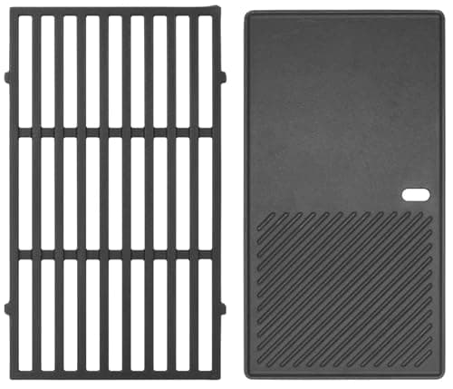 7637 Spirit Griddle Insert for Weber Spirit 2 Grill Part GS4 Spirit II/I 200 SER E210 E220 S210,Webber Spirit 200/300(2025) Replacement for Weber Grill Accessories Spirit Grate&Griddle Plate Cast Iron