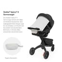 Stokke Xplory X Sonnensegel, Light Grey – Schützt das Baby vor der direkten Sonne – Leicht, einfach am Kinderwagen zu befestigen – Aus wasserabweisenden Materialien und Textilien mit UPF 50+ - 3