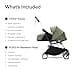 Stokke YOYO3 Stroller with Newborn Pack (Olive) - Includes Frame (White), Mattress, Five-Point Harness, Extendable Canopy, Padded Shoulder Strap & Protective Storage Bag - 6