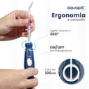 Aquapik PRO Idropulsore Dentale, Irrigatore Orale Getto Acqua Denti da Capacità 600ml con 10 Impostazioni, Pulizia Doccetta Idropulitore Dentale con 8 Becchucci per Cura Famiglia Dentale (Blu) - 9
