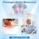 Electric Neck Massager with Heat, Neck Massager for Neck Pain Shoulder, 4 Head Cervical Spine Massage with 6 Mode & 9 Intensity Levels, USB Charging Nerve Massager for Women/Men/Mom/Dad Gifts - 5