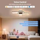 BAYHT Ceiling Light with Remote Control, Living Room Lamp with Matter Compatible with HomeKit, Alexa, Google and IFTTT, 80W Modern LED Ceiling Lights for Bedroom Living Room - 3