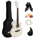 TIGER ACG1-WH Chitarra acustica Small Body con corde in acciaio per principianti - Bianco - 1