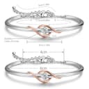 Praelinos Bracciale Donna Guardiano dell'Amore Placcato Oro Bianco Carati 5A Cubico Zirconi - 5