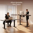 FLEXISPOT Escritorio Elevable Eléctrico Mesa Escritorio con Tablero160x60cm, Standing Desk, Mesa Elevable con 2 Ganchos, Portavasos y Organizador de Cables, 4 Botones de Memoria, para Oficina & Hogar - 4